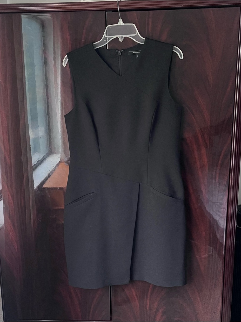 BCBG Black Sleeveless Sheath Dress